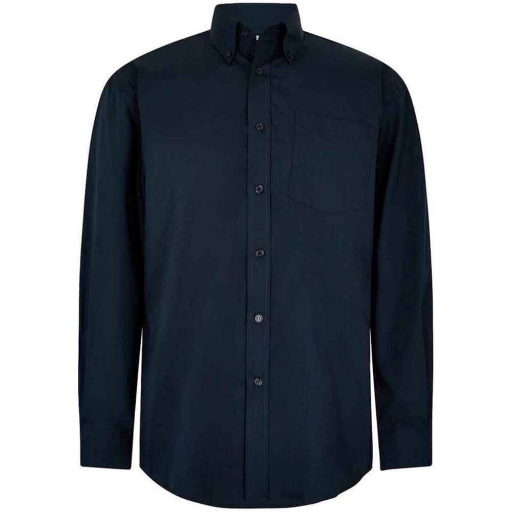 Kustom Kit Mens Oxford Classic Long-Sleeved Shirt / Dark Navy